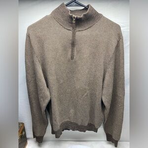 Brooks Brothers Men's M Sweater Quarter Zip Pullover Supima Cotton